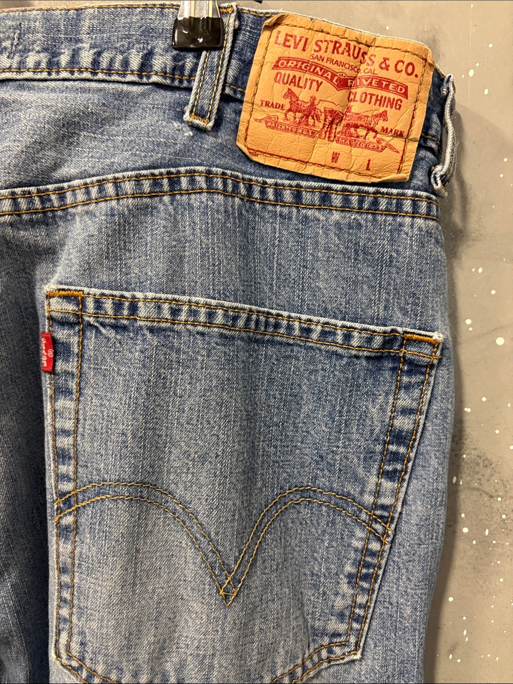 Vintage 2004 Levi's Light Blue Straight Men’s Jeans Distressed